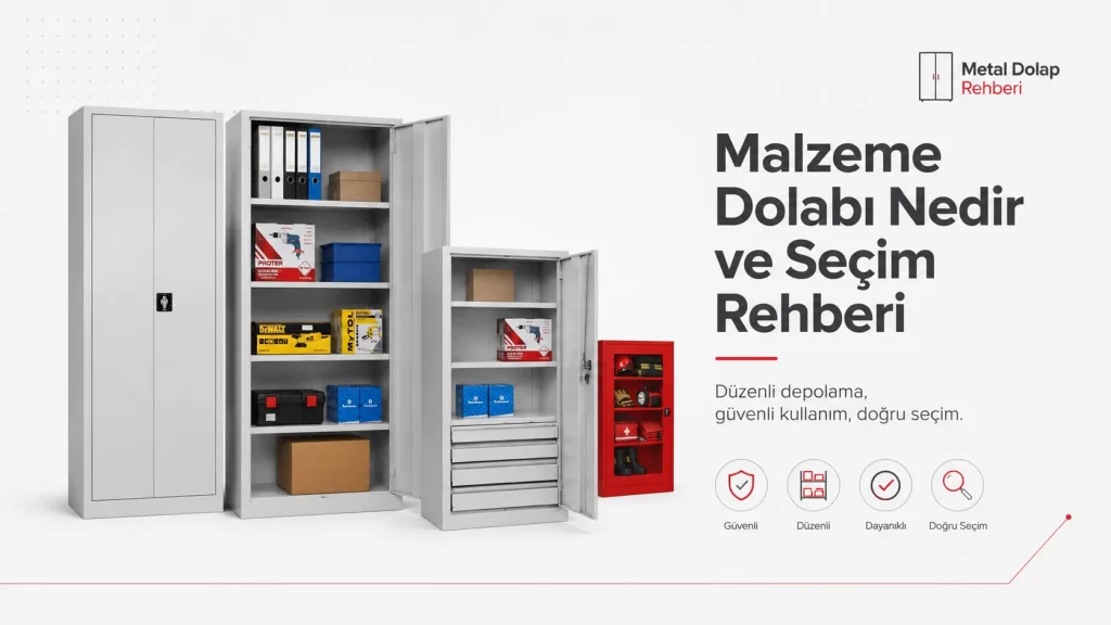 Metal malzeme dolabı atölye ve depo kullanımı