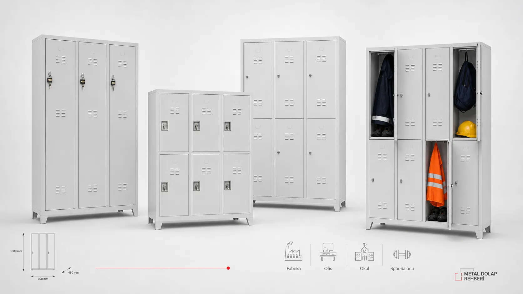 Personel soyunma dolabı modeli