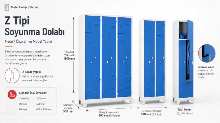 Z tipi soyunma dolabı modeli