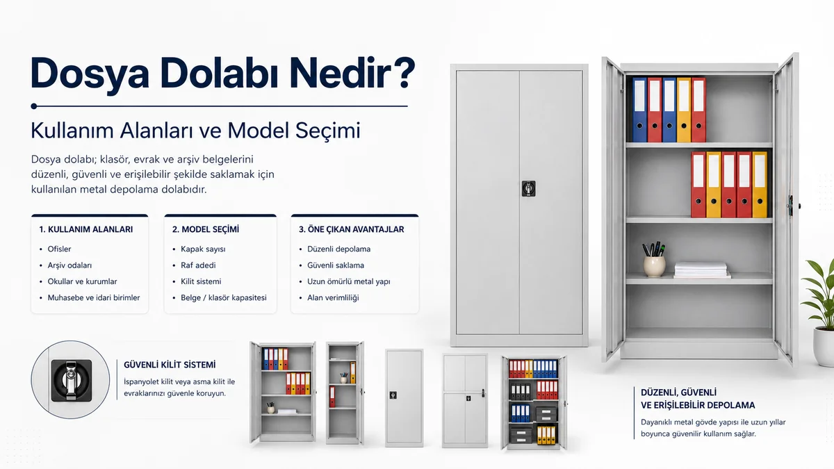 Dosya dolabı kullanım alanları ve model seçimi