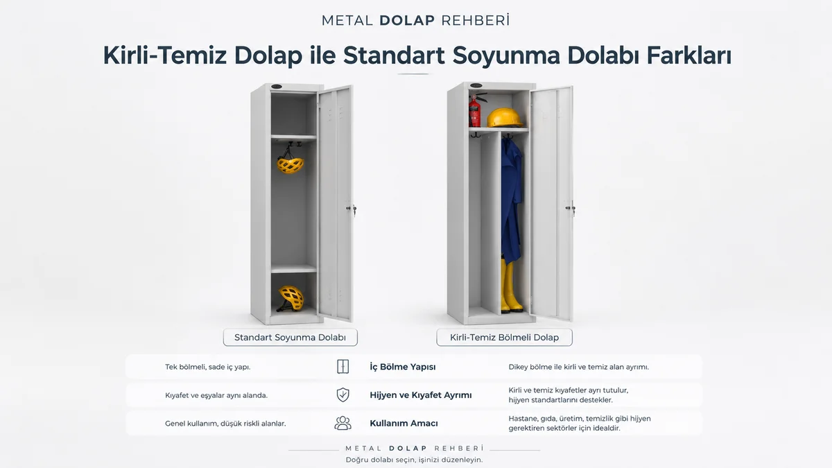 Kirli temiz dolap ile standart soyunma dolabı farkları