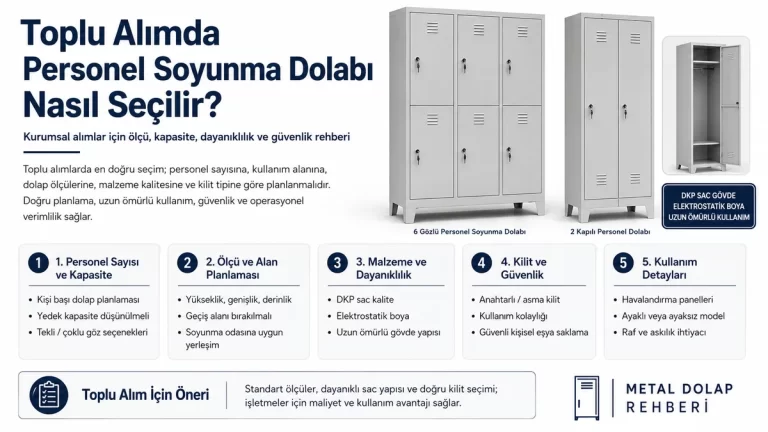 Toplu alımda personel soyunma dolabı seçimi